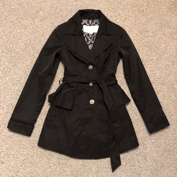 Jessica Simpson Jackets & Blazers - Jessica Simpson Black Trench/Rain Coat